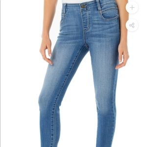 Liverpool Gia Glider Crop Cut Hem Jeans, size 14